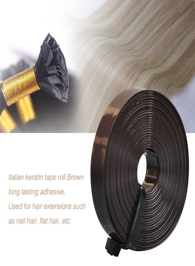 coloryoung 0.9 * 3m Italian Keratin Glue Keratin Strips Hair Extensions Bonding Glue Hot Fusion Flat Tip for Hot Fusion Nail/I Tip Hair Extensions Brown - Image 4